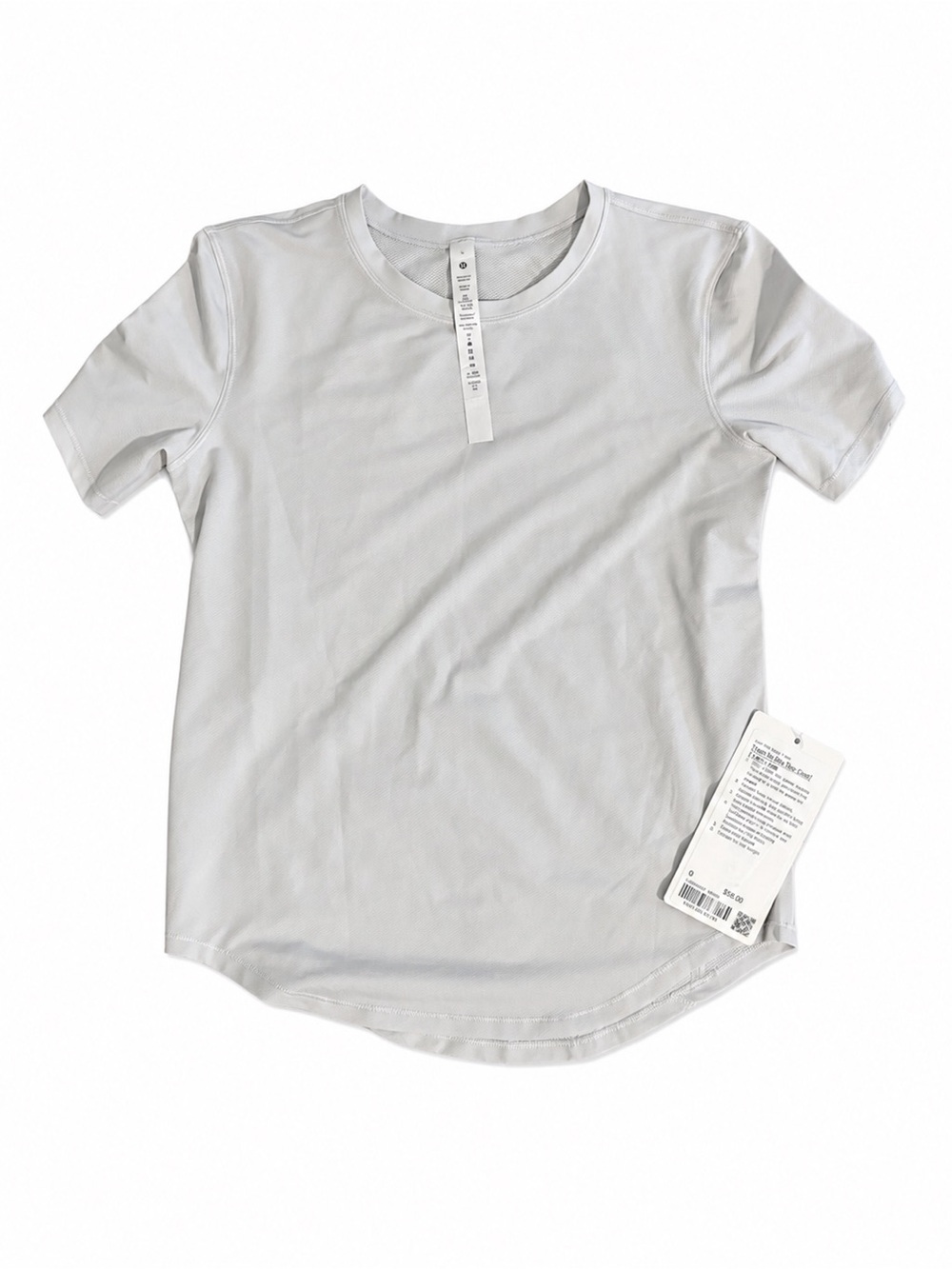 Lululemon White Crewneck Short-Sleeve Tee